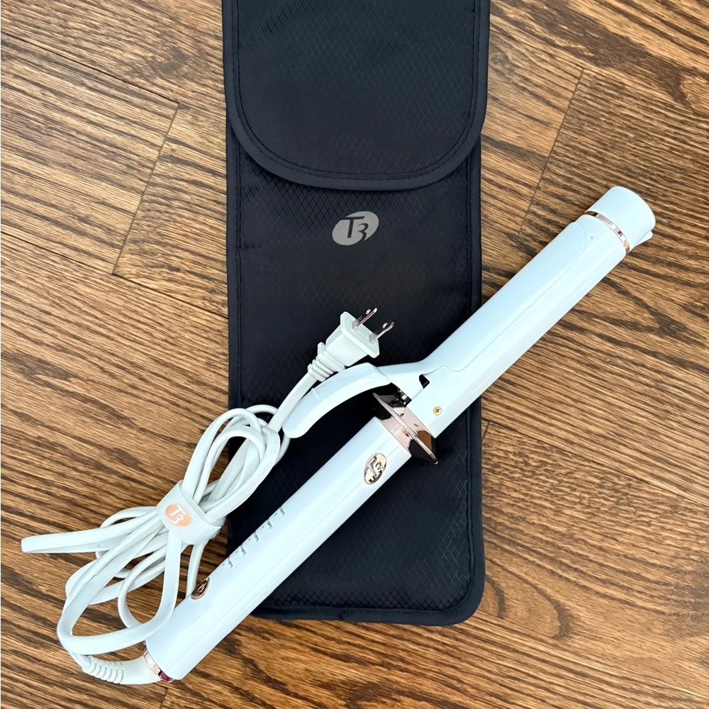 T3 Micro • White Rose Gold • SinglePass Curl • 1.25" • #77581 • CERAMIC • SLEEK - Picture 1 of 4